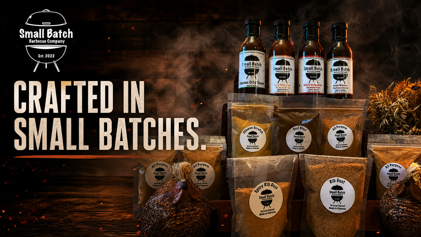 BBQ sauce ad creative, wide